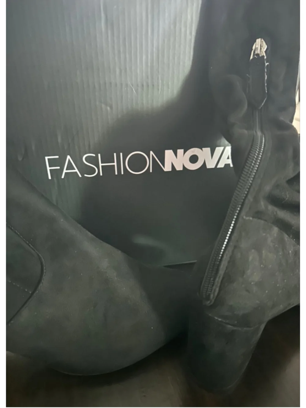 Women's Fashion Nova Black Over the Knee Boots Size 10